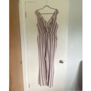 Pink, Navy & White Jumpsuit - Size L